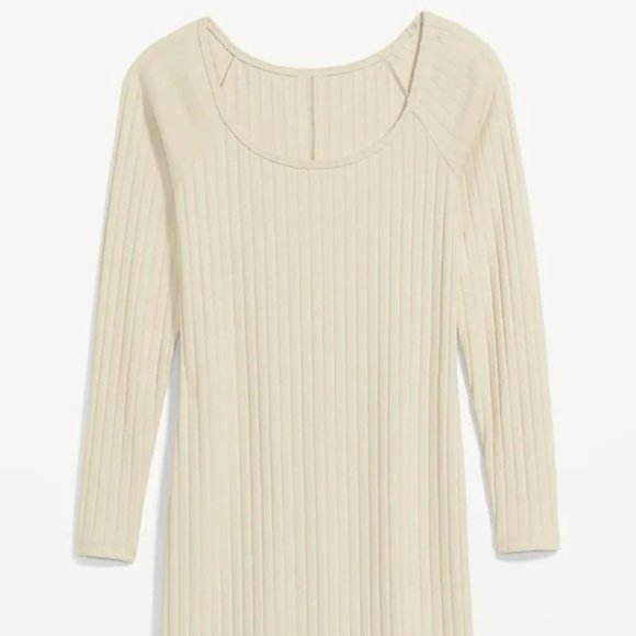 Fitted Scoop-Neck Rib-Knit Mini Dress - Picture 2 of 8